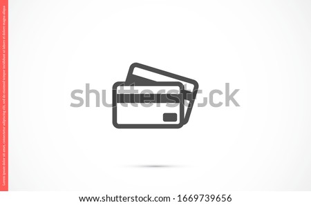 Credit card icon vector payment sign.Credit card icon vector,Credit card icon in trendy flat style isolated on white background Credit card icon web.