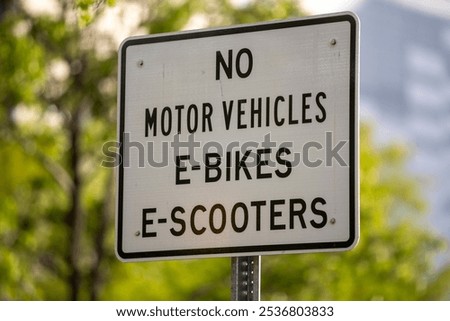 Similar – Image, Stock Photo Detail of prohibited park bikes sticker in Amsterdam