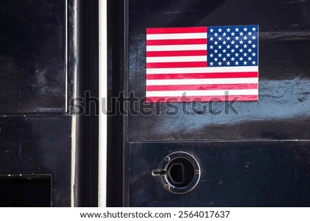 Image, Stock Photo Star on fuel cap Gas cap