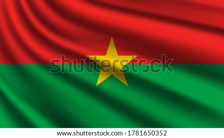 Flag of Burkina Faso background template.