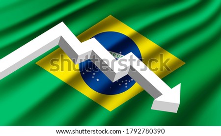 Brazil crisis and recession background template.
