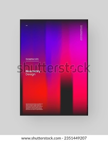 Abstract Posters Design. Vertical A4 format. Modern placard. Strict and discreet brochure. Stretched pixels effect, colorful stripes, speed gradient.