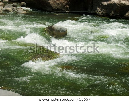 crystalline river with swirls