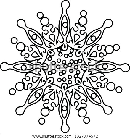 Modern decorative lace mandala vector pattern shape design for creative ideas