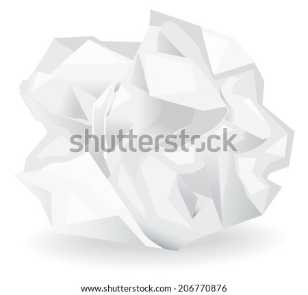Similar – Image, Stock Photo ball of crumpled gray paper on a blue background