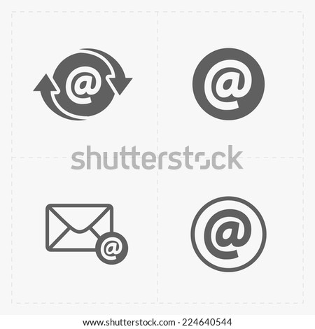 Vector E-mail icons on White Background.