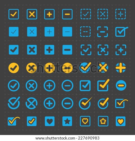 Vector colorful confirm icons set