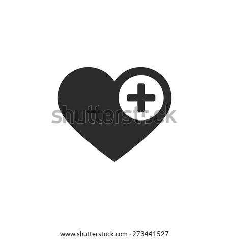 Heart icon with plus