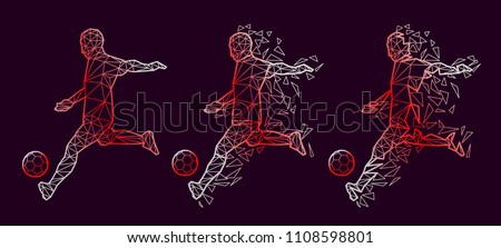 vector illustration soccer football player low-poly style concept poland serbia peru switzerland kits uniform colour  championship egypt 