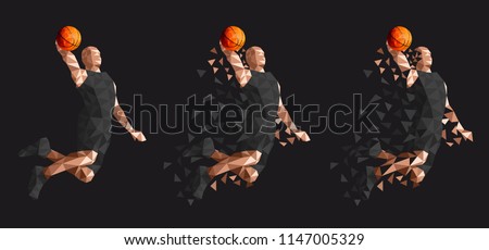 basketball player jumping high