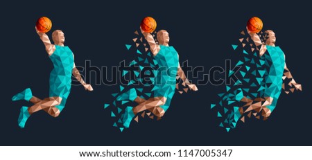 basketball player jumping high