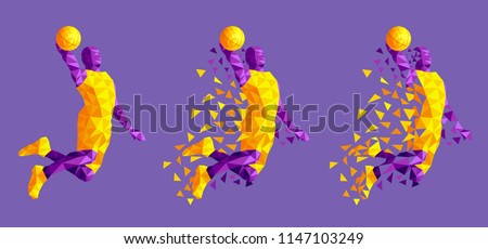 basketball player jumping high design