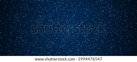 Digital technology background. Digital data square blue pattern pixel background 
