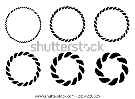 Circle rope icon on white background