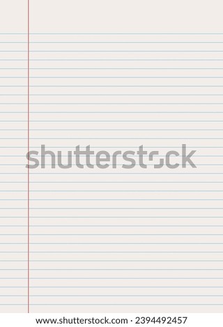 Notebook paper background. Lined notebook paper