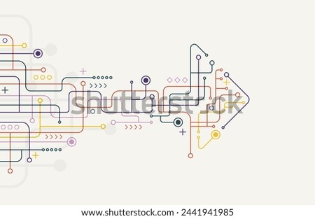 Abstract arrow direction. Technology background. High speed. Hi-tech
