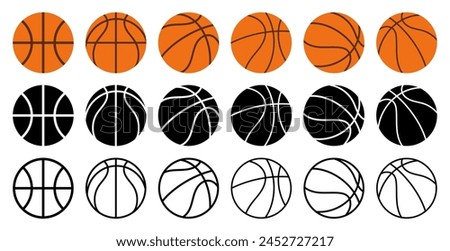 Ball of basketball Flat Design