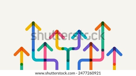 Abstract arrow direction. Technology background