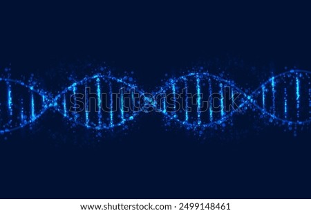 DNA. Medical science, genetic biotechnology, chemistry biology. Innovation technology concept and nano technology background