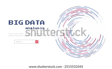 Technology background. Big data visualization concept. Abstract technology circuit board circle