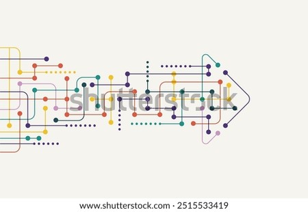 Abstract arrow direction. Technology background. High speed. Hi-tech