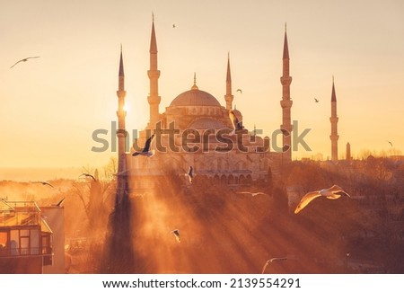 Similar – Foto Bild Die Kuppel und der Turm der Kirche von Anastasi mit dem Meer und den Inseln im Hintergrund, Imerovigli, Santorin, Griechenland