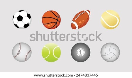 set of balls, Sports Balls Collection