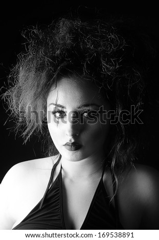 Girl with crazy hair
