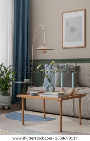 Similar – Image, Stock Photo Marble vase with sage leaves