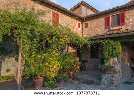 An Agriturismo farmhouse in the Chianti region of Tuscany Foto d'archivio © 