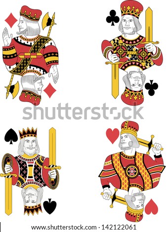 Four kings without cards. Original design