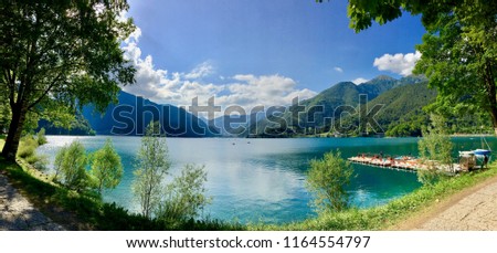 Similar – Image, Stock Photo Lake Ledro, Lago di Ledro in South Tyrol, Italy