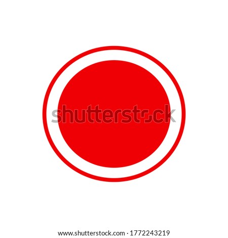 Rec / record button trendy flat style vector icon. symbol for your web site design, logo, app UI.