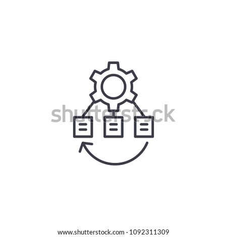 Project infrastructure linear icon concept. Project infrastructure line vector sign, symbol, illustration.