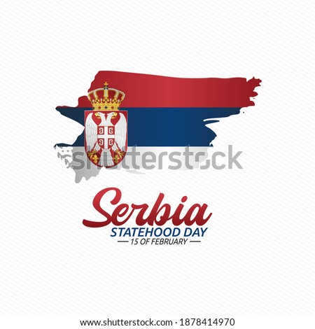 vector graphic of Serbia statehood day good for serbia statehood day celebration. flat design. flyer design.flat illustration.