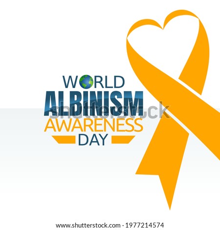 vector graphic of world albinism awareness day good for world albinism awareness day celebration. flat design. flyer design.flat illustration.	 Imagine de stoc © 