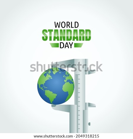 vector graphic of world standard day good for world standard day celebration. flat design. flyer design.flat illustration.