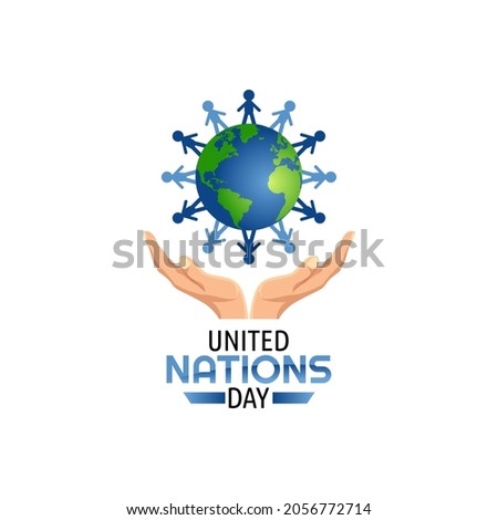 vector graphic of united nations day good for united nations day celebration. flat design. flyer design.flat illustration.