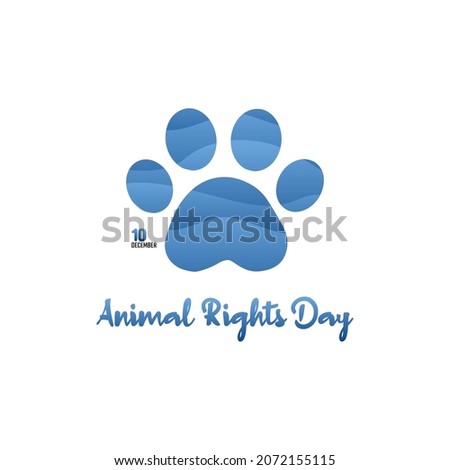 vector graphic of animal rights day good for animal rights day celebration. flat design. flyer design.flat illustration.