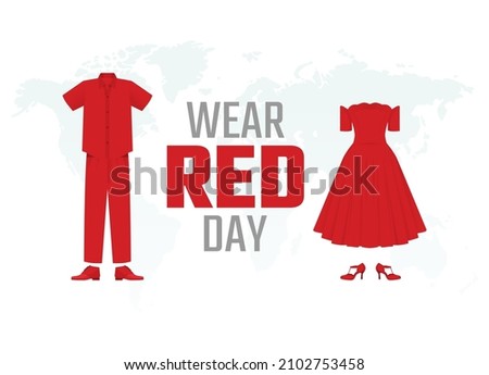 vector graphic of wear red day good for wear red day celebration. flat design. flyer design.flat illustration.