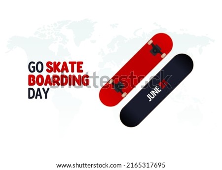 vector graphic of go skateboarding day good forgo skateboarding day celebration. flat design. flyer design.flat illustration.