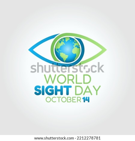 vector graphic of world sight day good for world sight day celebration. flat design. flyer design.flat illustration.