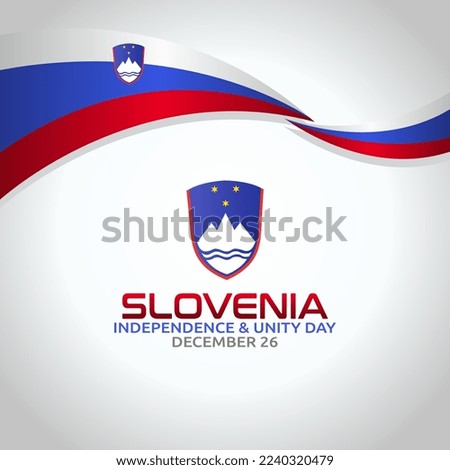 vector graphic of Slovenia independence and unity day good for Slovenia independence and unity day celebration. flat design. flyer design.flat illustration.