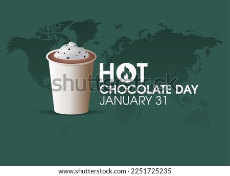 vector graphic of hot chocolate day good for hot chocolate day celebration. flat design. flyer design.flat illustration.