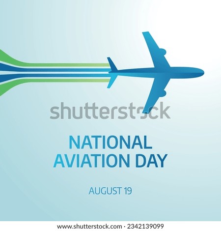vector graphic of National Aviation Day good for National Aviation Day celebration. flat design. flyer design.flat illustration.