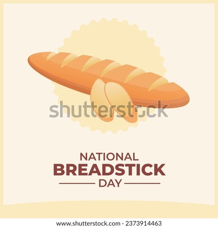 Flyers promoting National Breadstick Day or associated events can utilize National Breadstick Day-related vector graphics. design of a flyer, a celebration.