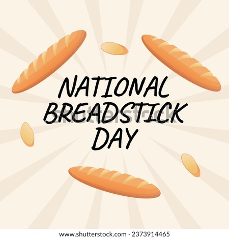 Flyers promoting National Breadstick Day or associated events can utilize National Breadstick Day-related vector graphics. design of a flyer, a celebration.