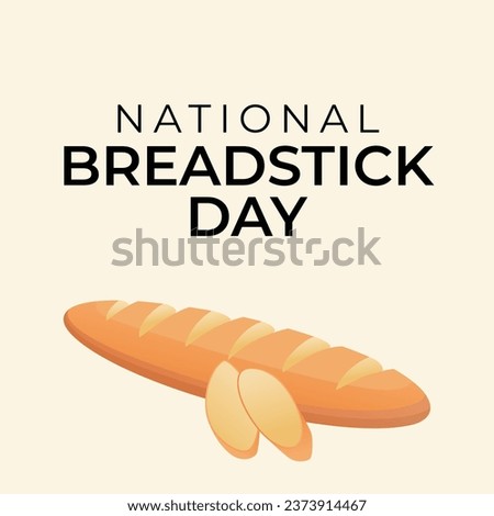 Flyers promoting National Breadstick Day or associated events can utilize National Breadstick Day-related vector graphics. design of a flyer, a celebration.