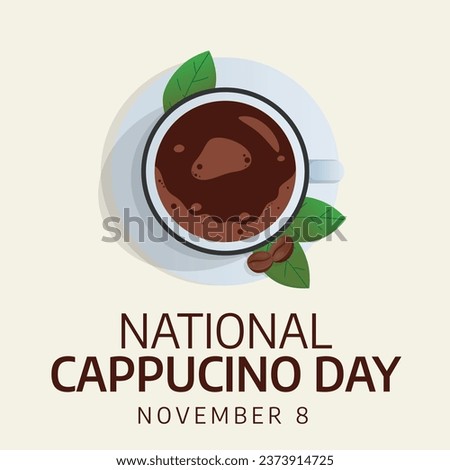 Flyers promoting National Cappuccino Day or associated events may be made using vector pictures concerning the holiday. design of a flyer, a celebration.