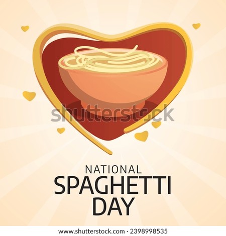 Flyers honoring National Spaghetti Day or promoting associated events might include vector graphics highlighting the holiday. design of flyers, celebratory materials.